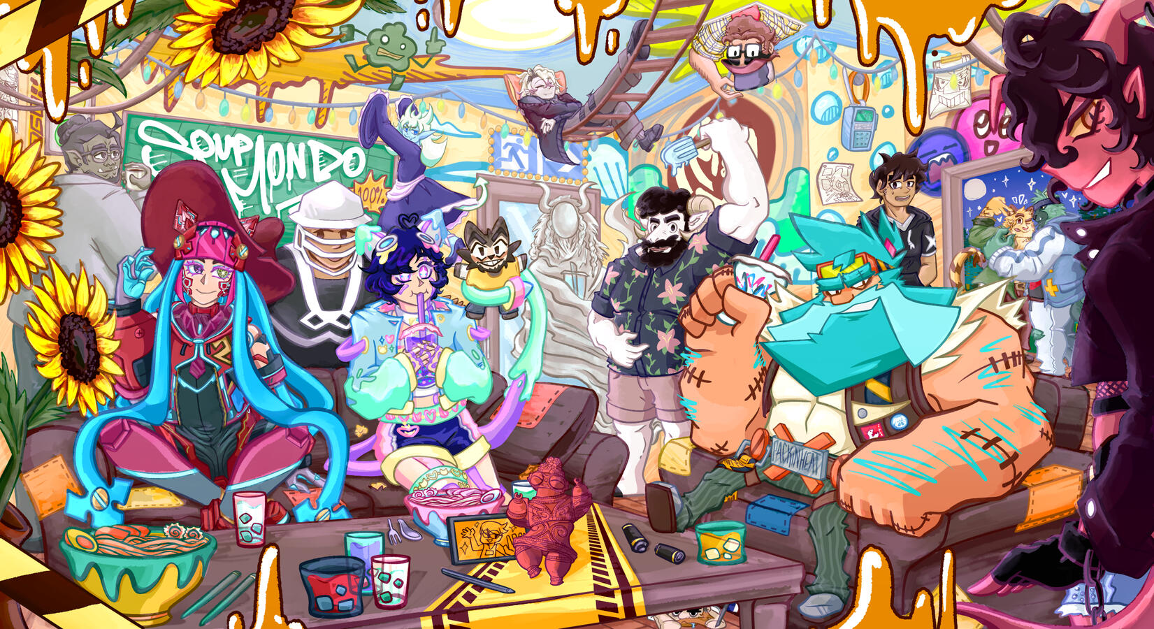 Made in Clip Studio EX, a piece dedicated to my homies in Soup Mondo 100%!